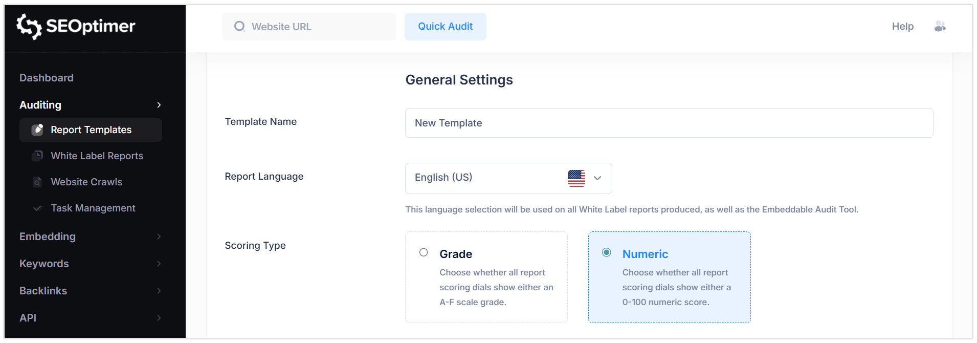 Grade score vs numeric score